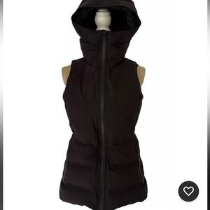 Lululemon Sleet Street Vest 600 Goose Down 6 Black *Flaw See Description